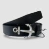 Re Ferdinando Belt with anchor buckle - Pure Tuscan leather
