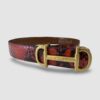 Re Ferdinando Supreme Faux Snakeskin Red Belt
